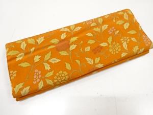 アンティーク　縮緬地　牡丹唐草模様　羽織洗い張り